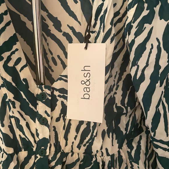 NWT Adorable ba & sh Vuzy Abstract Print Mini Dress, Size 1 - Picture 3 of 4